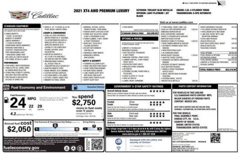 2021 Cadillac XT4 Premium Luxury