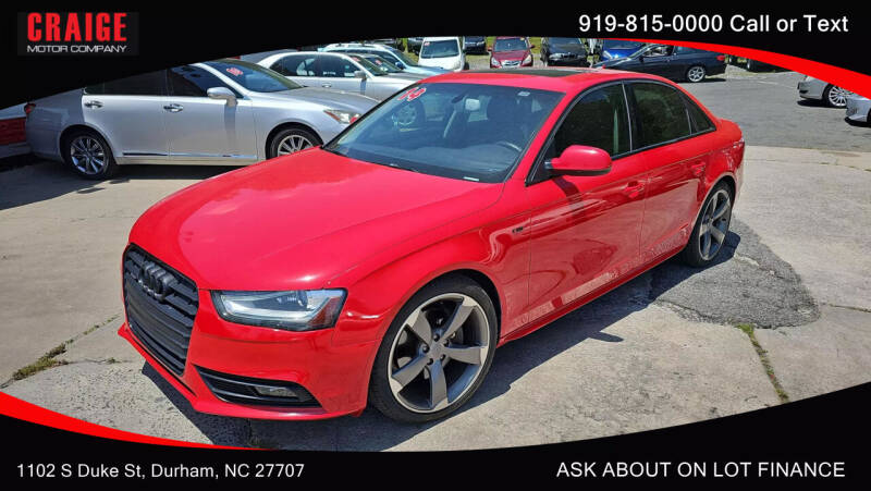 2014 Audi A4 for sale at CRAIGE MOTOR CO in Durham NC