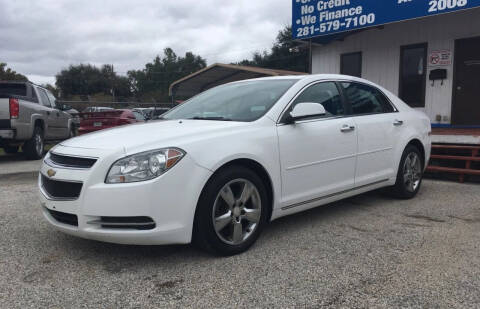 2012 Chevrolet Malibu for sale at P & A AUTO SALES in Houston TX