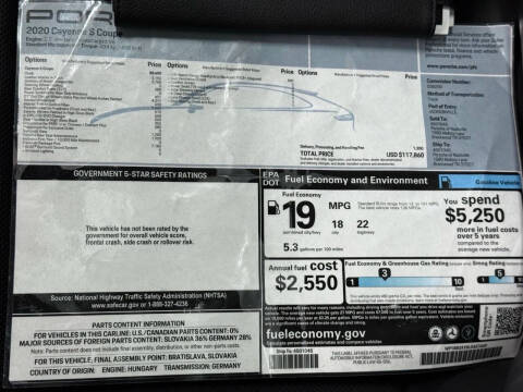 2020 Porsche Cayenne S Coupe