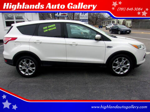 2013 Ford Escape for sale at Highlands Auto Gallery in Braintree MA