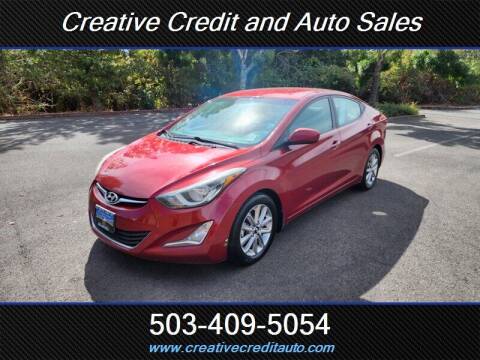 2014 Hyundai Elantra for sale at Creative Credit & Auto Sales in Salem OR