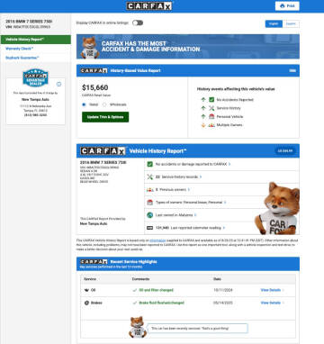 2016 BMW 7 Series 750i