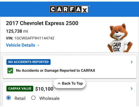 2017 Chevrolet Express 2500