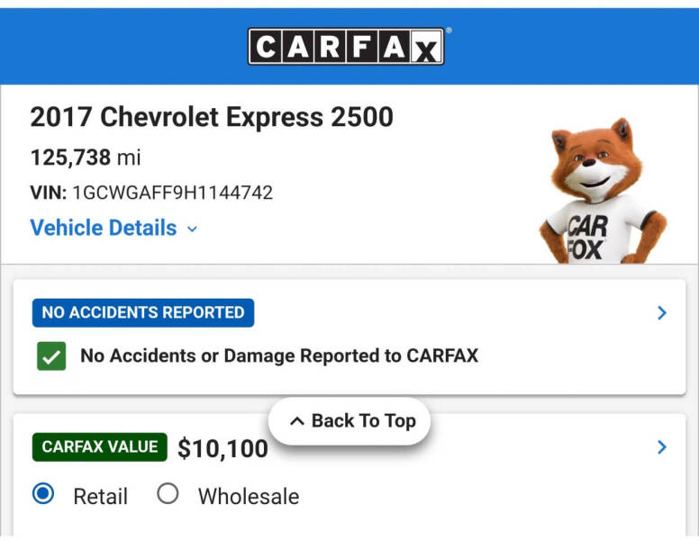 2017 Chevrolet Express 2500