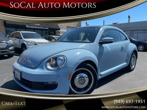 2012 Volkswagen Beetle for sale at SoCal Auto Motors in Costa Mesa CA
