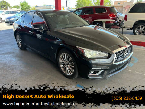 2020 Infiniti Q50 for sale at High Desert Auto Wholesale in Albuquerque NM