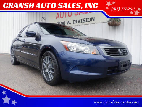 2008 Honda Accord for sale at CRANSH AUTO SALES, INC in Arlington TX