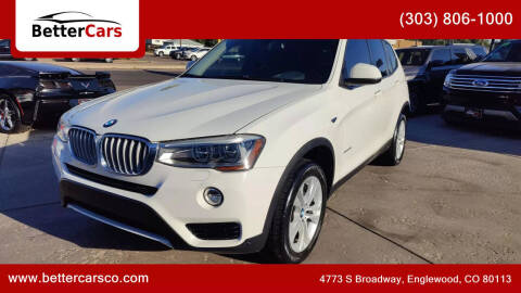 2016 BMW X3 for sale at Better Cars in Englewood CO