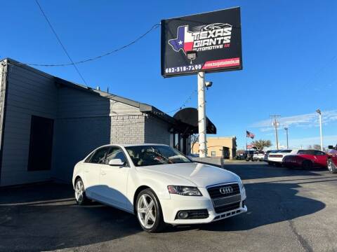 2010 Audi A4 for sale at Texas Giants Automotive in Mansfield TX