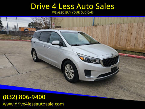 2016 Kia Sedona for sale at Drive 4 Less Auto Sales in Houston TX