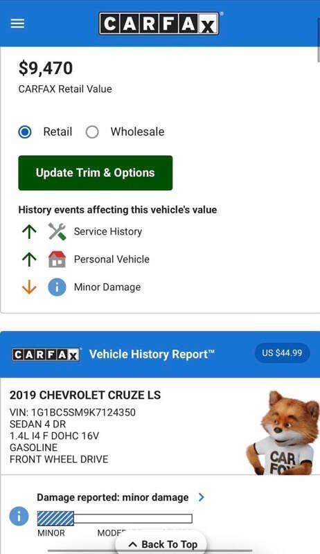 2019 Chevrolet Cruze LS