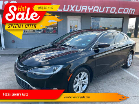 2015 Chrysler 200 for sale at Texas Luxury Auto in Cedar Hill TX