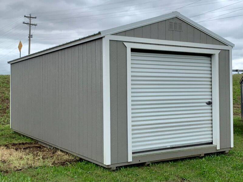 2023 Burnett Affordable Buildings 12x24 Portable Wood Garage for sale at Lakeside Auto RV & Outdoors in Cleveland OK
