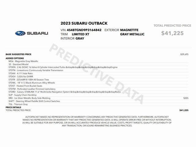 2023 Subaru Outback Limited XT