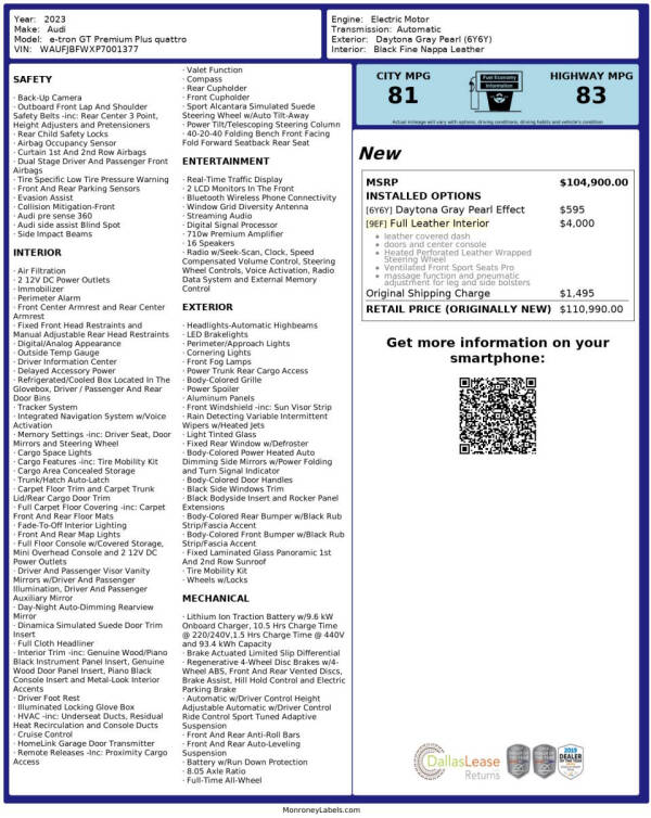 2023 Audi e-tron GT quattro Premium Plus