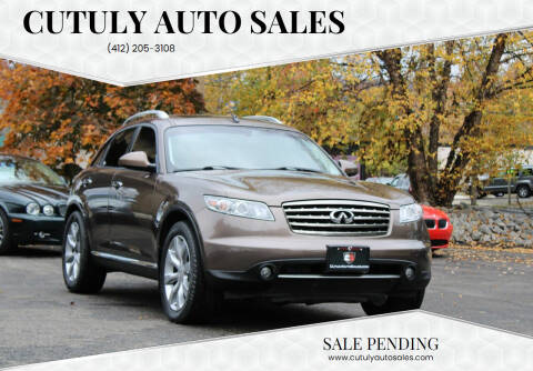 2006 Infiniti FX35 for sale at Cutuly Auto Sales in Pittsburgh PA