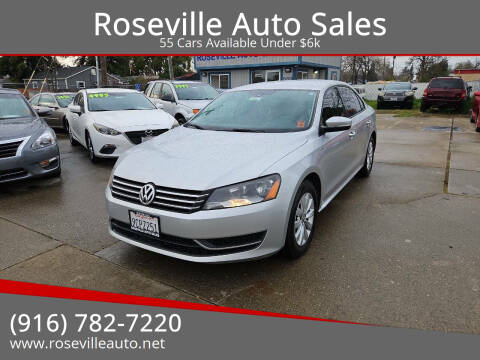 2014 Volkswagen Passat for sale at Roseville Auto Sales in Roseville CA
