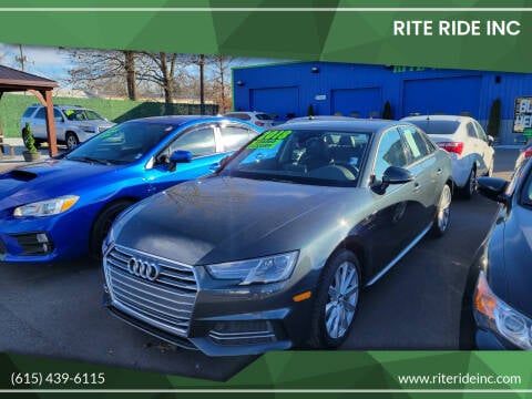 2018 Audi A4 for sale at Rite Ride Inc 2 in Shelbyville TN