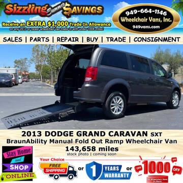 2013 Dodge Grand Caravan for sale at Wheelchair Vans Inc in Laguna Hills CA