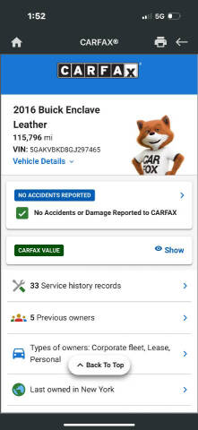 2016 Buick Enclave Leather