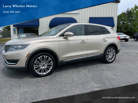 2017 Lincoln MKX for sale at Larry Whicker Motors in Kernersville NC