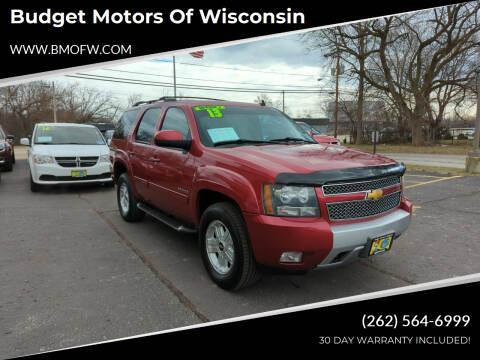 2013 Chevrolet Tahoe for sale at Budget Motors of Wisconsin in Racine WI