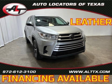 2018 Toyota Highlander for sale at AUTO LOCATORS OF TEXAS in Plano TX