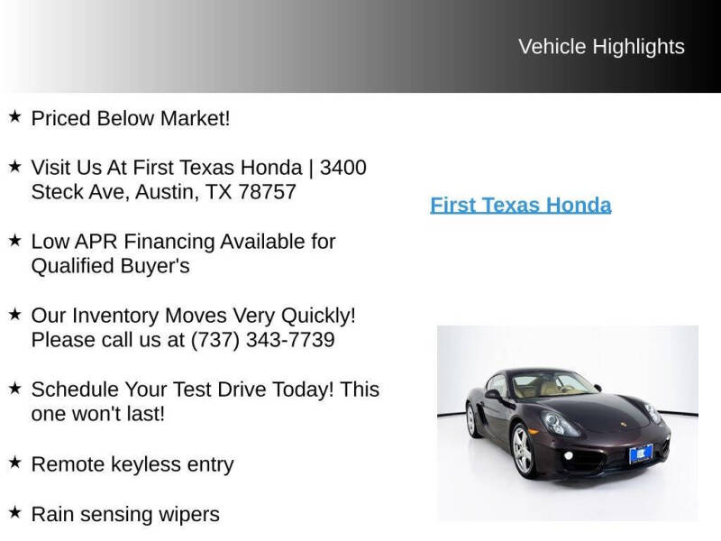 2014 Porsche Cayman