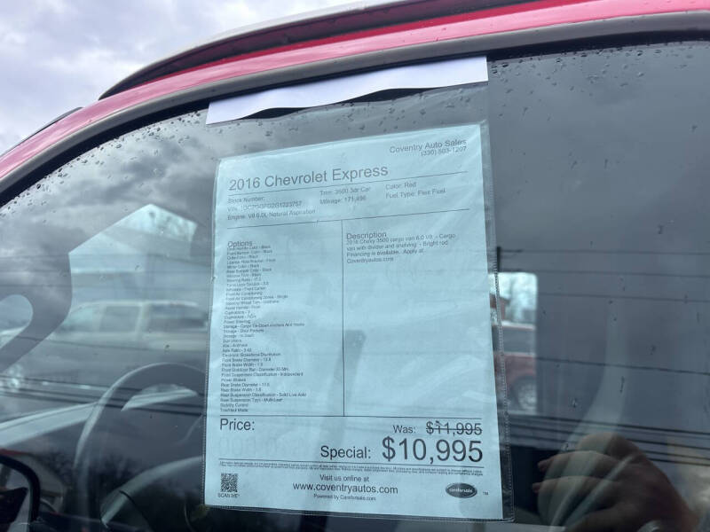 2016 Chevrolet Express 3500
