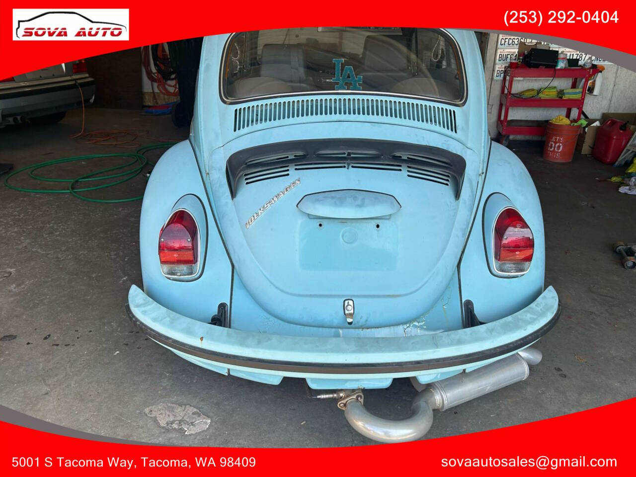 Blue 1971 Volkswagen Beetle Convertible 9