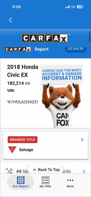 2018 Honda Civic EX