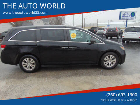 2015 Honda Odyssey for sale at THE AUTO WORLD in Churubusco IN