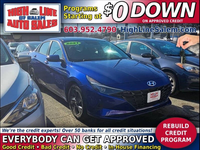 2021 Hyundai Elantra for sale at High Line Auto Sales of Salem in Salem NH