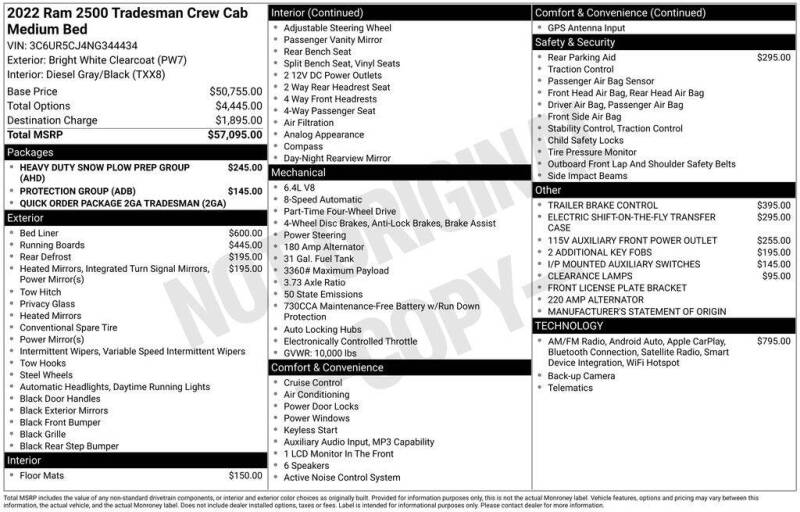 2022 RAM 2500 Tradesman