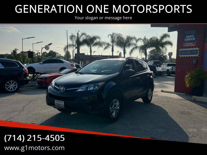 2013 Toyota RAV4 for sale at GENERATION ONE MOTORSPORTS in La Habra CA