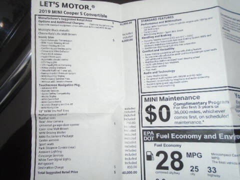 2019 MINI Convertible Cooper S