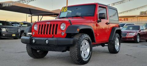 2016 Jeep Wrangler for sale at Elite Motors in El Paso TX
