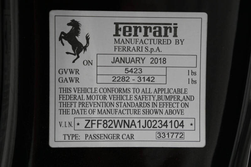 2018 Ferrari GTC4Lusso