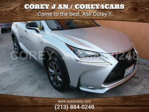 2016 Lexus NX 200t for sale at WWW.COREY4CARS.COM / COREY J AN in Los Angeles CA