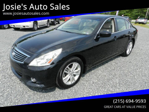 2010 Infiniti G37 Sedan for sale at Josie's Auto Sales in Gilbertsville PA