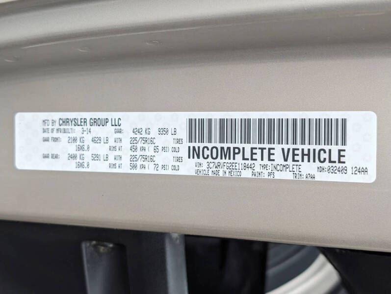 2014 RAM ProMaster 3500 159 WB