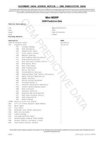 2024 MINI Hardtop 2 Door Cooper SE