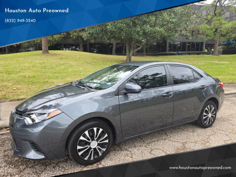 2015 Toyota Corolla for sale at Houston Auto Preowned in Houston TX