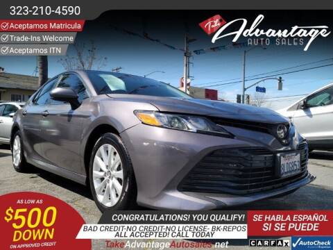 2018 Toyota Camry for sale at ADVANTAGE AUTO SALES INC in Bell CA