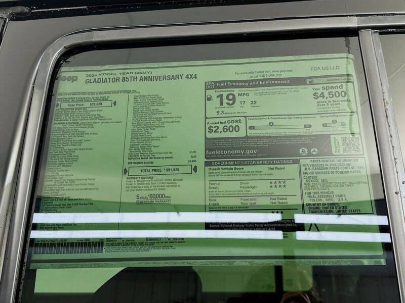 2026 Jeep Gladiator 85th Anniversary Edition