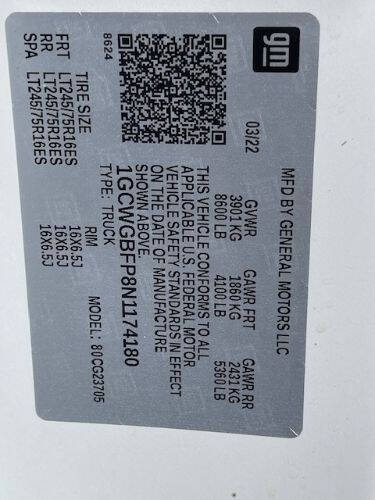 2022 Chevrolet Express 2500