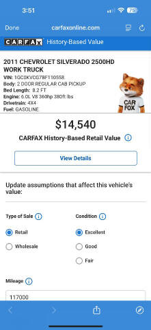 2011 Chevrolet Silverado 2500HD Work Truck