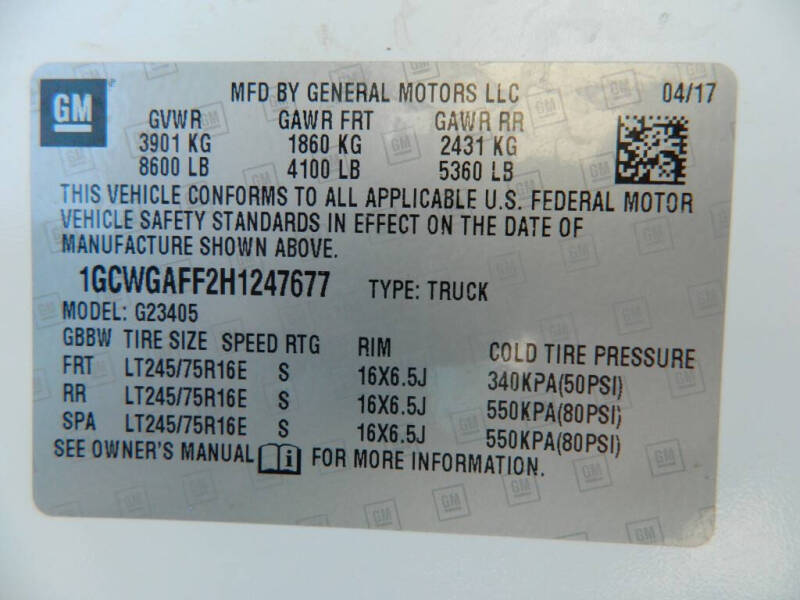 2017 Chevrolet Express 2500