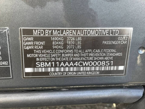 2012 McLaren MP4-12C